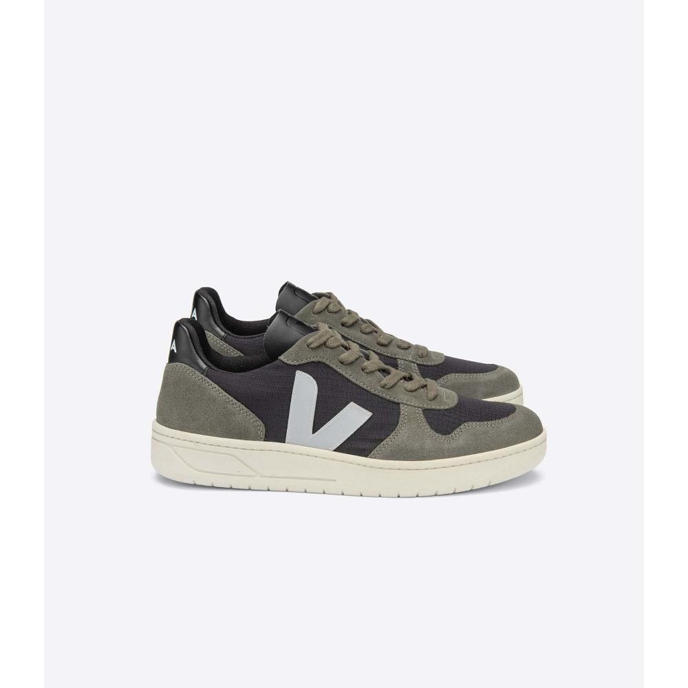 Veja V-10 RIPSTOP Women\'s Sneakers Black/Grey | CA 660EBC